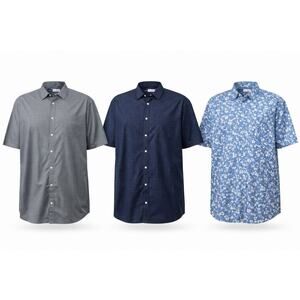 Men’s 3XLT Button Down Shirt Lot Old Navy Short Sleeve Casual XXXL Tall